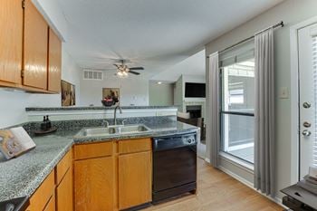 Kitchen with granite countertop